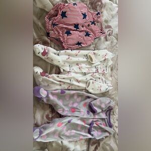 Carter's Red, White, and Purple Kids One Pieces Footies